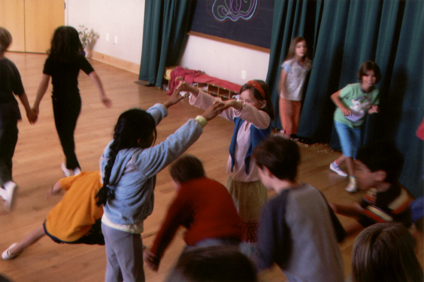 Photo of dancers at Santa Fe Waldorf School in New Mexico